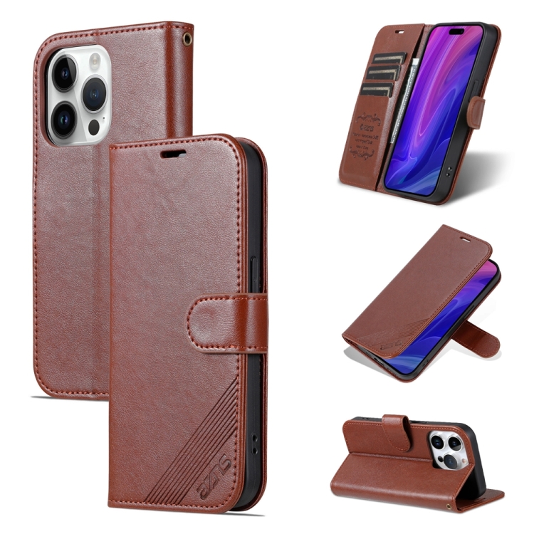 AZNS AZNS iPhone 15 Pro Fodral Läder Brun