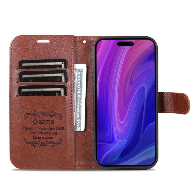 AZNS AZNS iPhone 15 Pro Fodral Läder Brun
