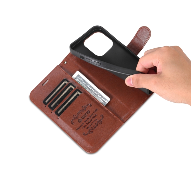 AZNS AZNS iPhone 15 Pro Fodral Läder Brun