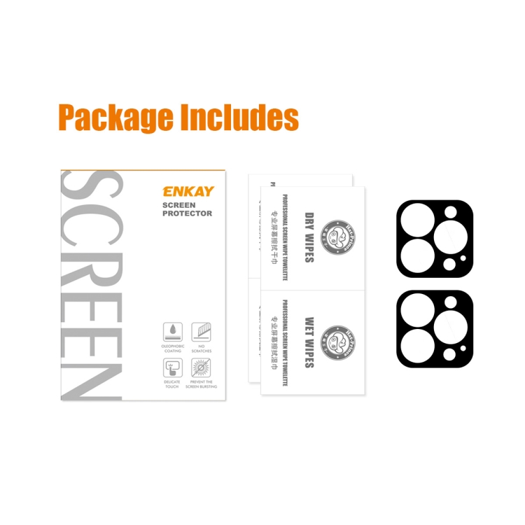 ENKAY ENKAY iPhone 15 Pro / 15 Pro Max 2-PACK Linsskydd Härdat Glas