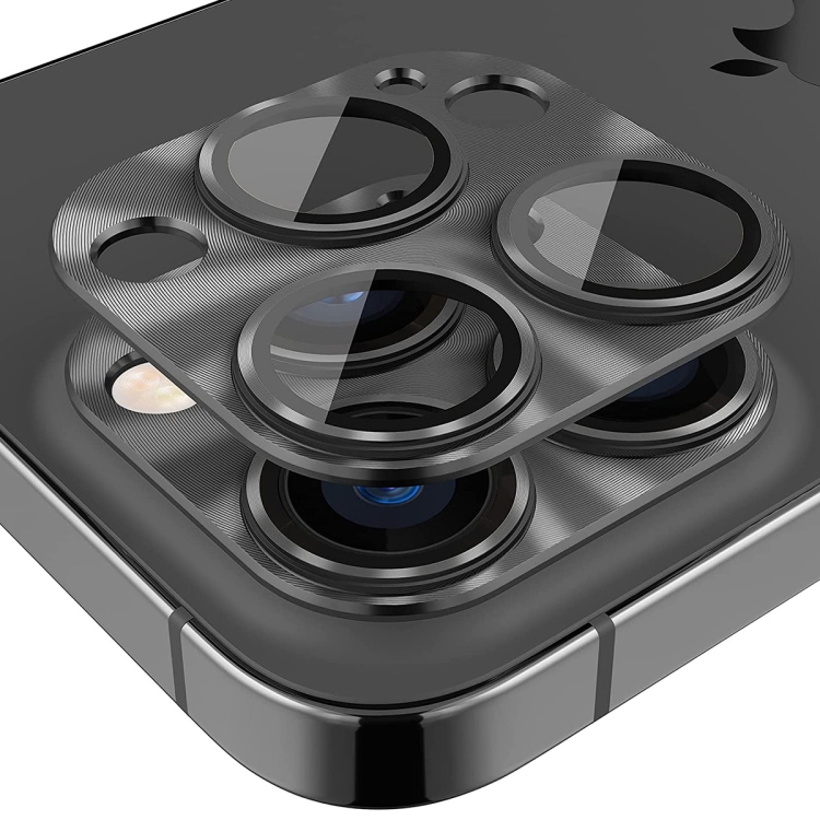 ENKAY ENKAY iPhone 15 Pro / 15 Pro Max Linsskydd Aluminium Härdat Glas