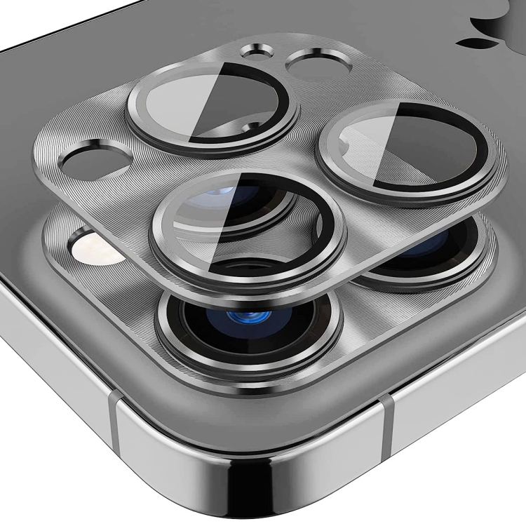 ENKAY ENKAY iPhone 15 Pro / 15 Pro Max Linsskydd Aluminium Härdat Glas