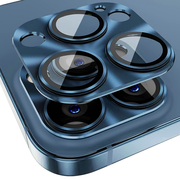 ENKAY ENKAY iPhone 15 Pro / 15 Pro Max Linsskydd Aluminium Härdat Glas