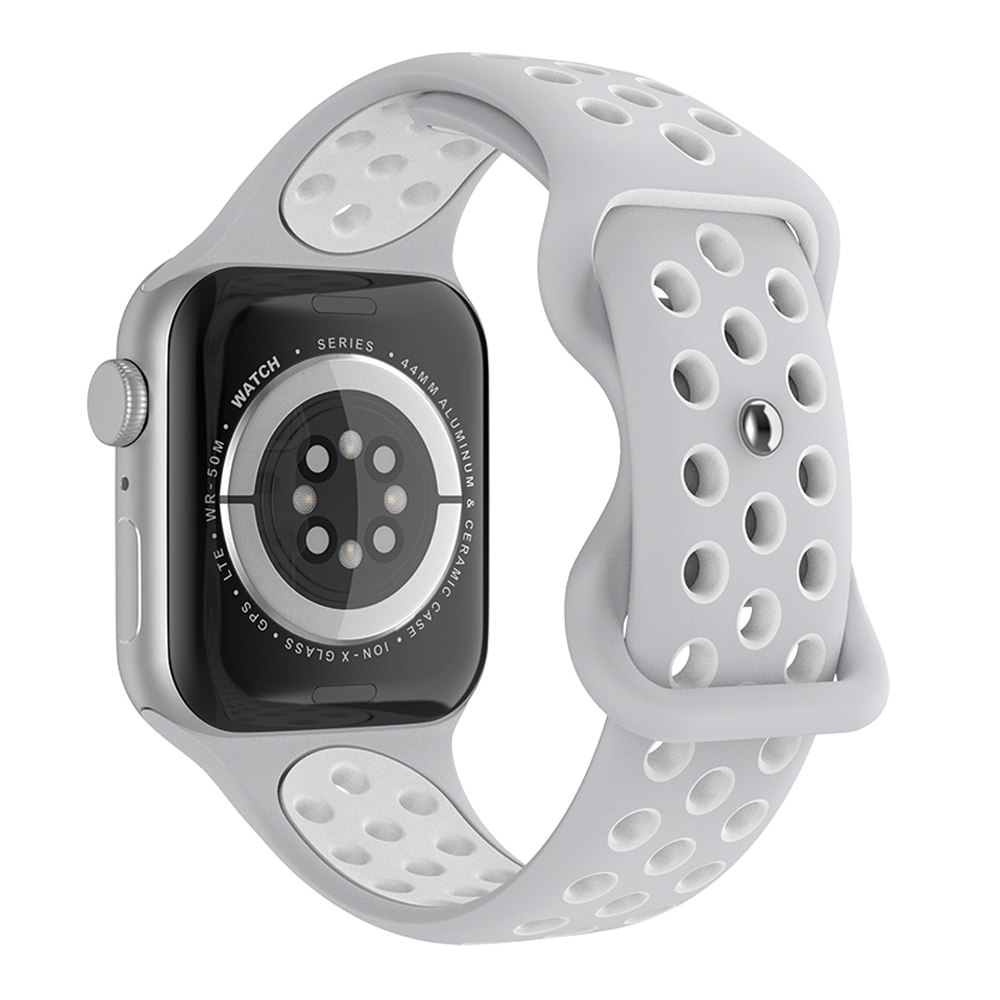 ColorPop Sportarmband Dual-Color Apple Watch 42/41/40/38 mm (M/L) Grå/Vit