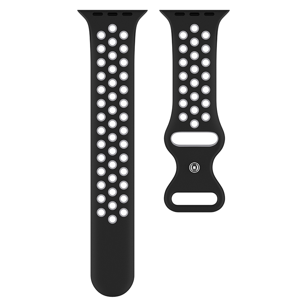 ColorPop Sportarmband Dual-Color Apple Watch 42/41/40/38 mm (M/L) Svart/Grå
