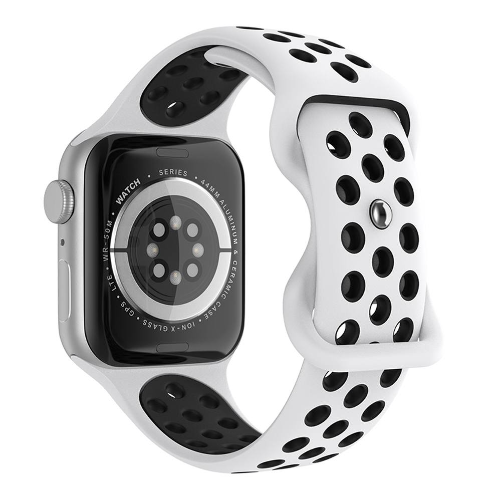 ColorPop Sportarmband Dual-Color Apple Watch 42/41/40/38 mm (S/M) Vit/Svart