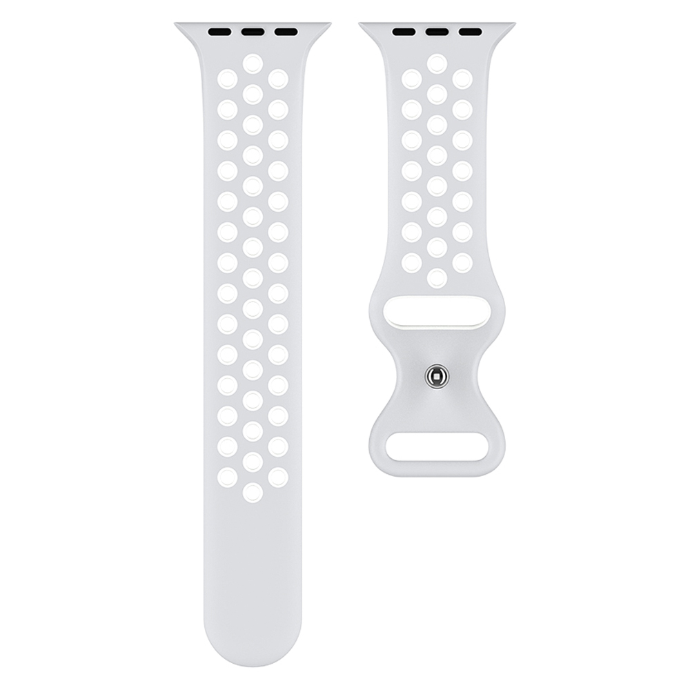 ColorPop Sportarmband Dual-Color Apple Watch 42/41/40/38 mm (S/M) Grå/Vit