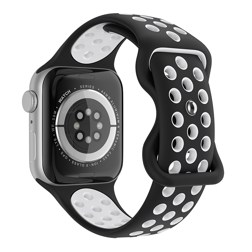 ColorPop Sportarmband Dual-Color Apple Watch 42/41/40/38 mm (S/M) Svart/Vit