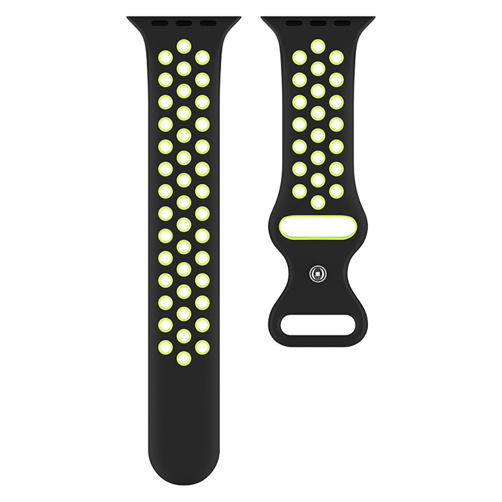 ColorPop Sportarmband Dual-Color Apple Watch 42/41/40/38 mm (S/M) Svart/Gul