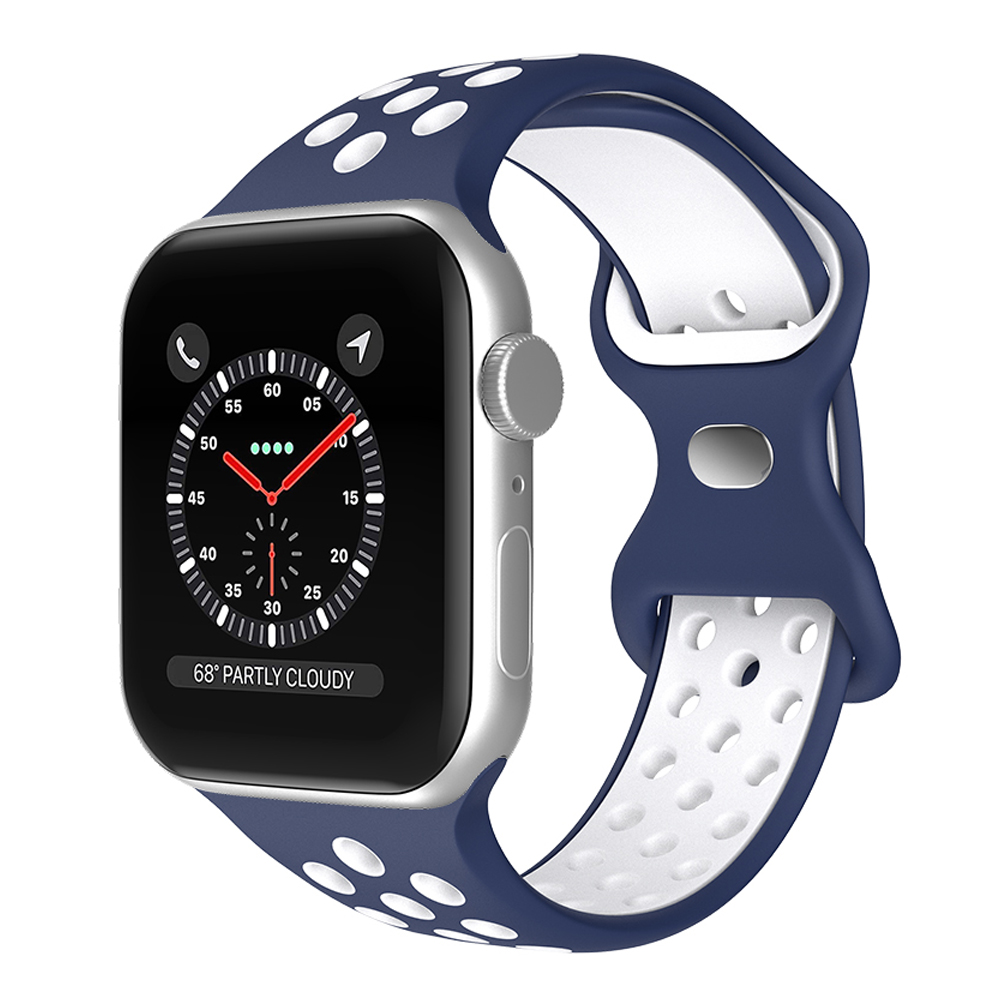 ColorPop Sportarmband Dual-Color Apple Watch 42/41/40/38 mm (S/M) Blå/Vit