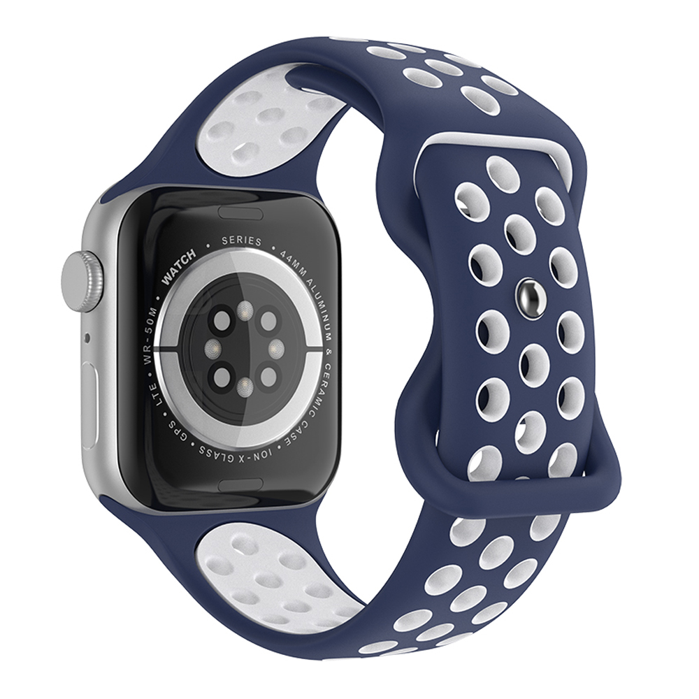 ColorPop Sportarmband Dual-Color Apple Watch 42/41/40/38 mm (S/M) Blå/Vit