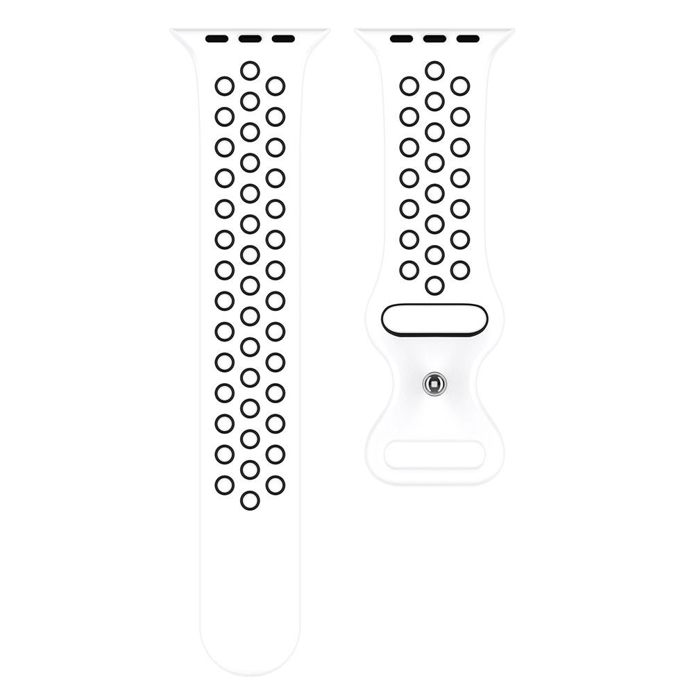 ColorPop Sportarmband Dual-Color Apple Watch 42/44/45/46/49 mm (M/L) Vit/Svart