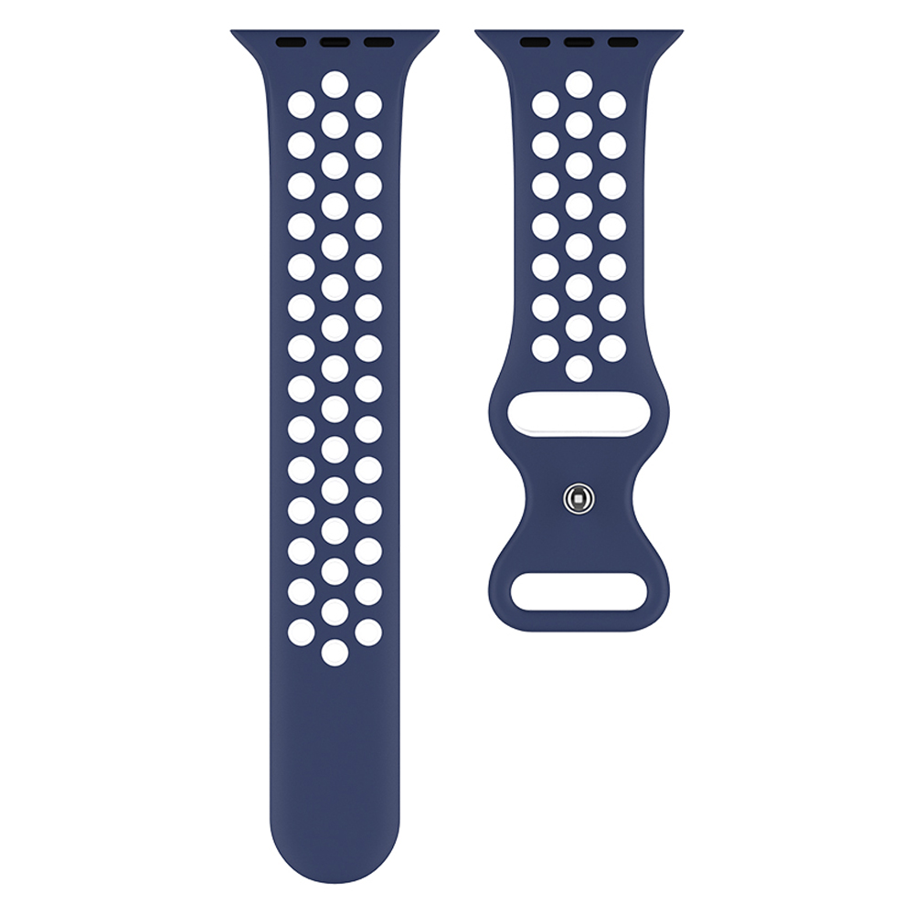 ColorPop Sportarmband Dual-Color Apple Watch 42/44/45/46/49 mm (M/L) Blå/Vit