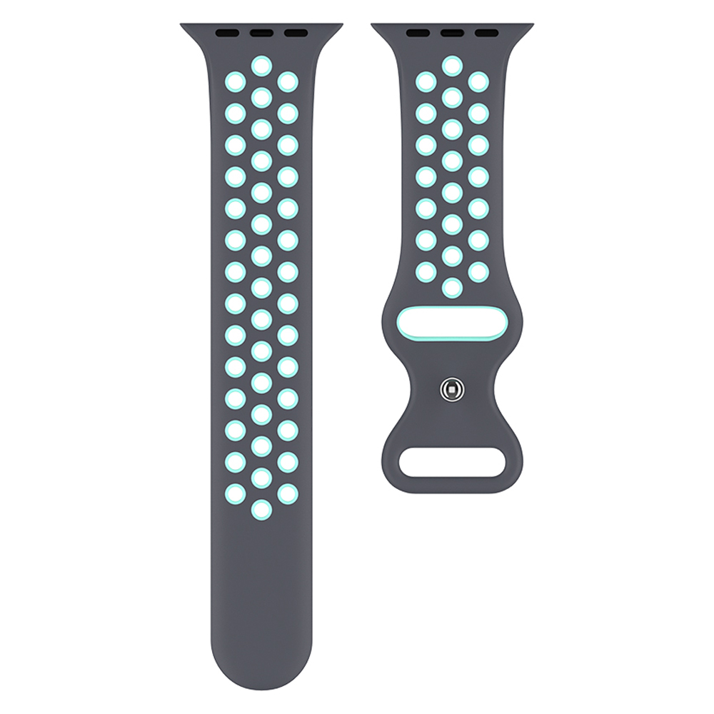 ColorPop Sportarmband Dual-Color Apple Watch 42/44/45/46/49 mm (M/L) Grå/Teal