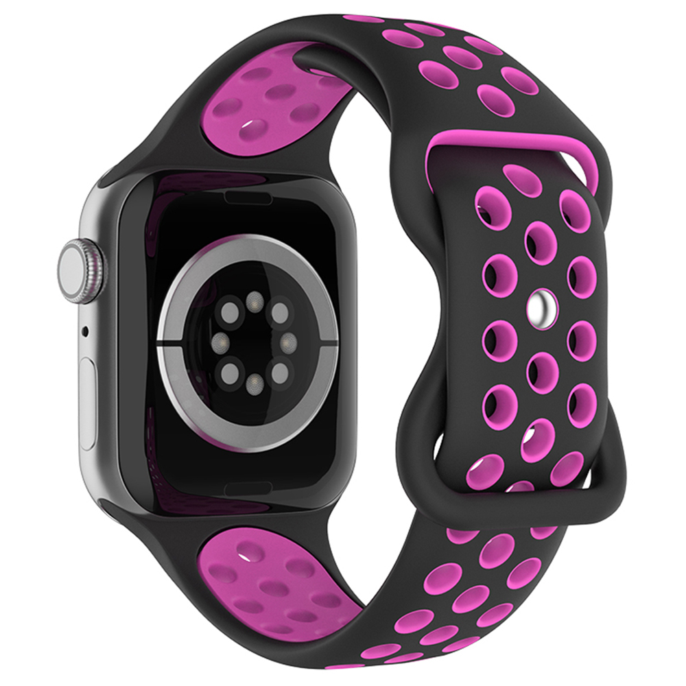 ColorPop Sportarmband Dual-Color Apple Watch 42/44/45/46/49 mm (M/L) Svart/Lila