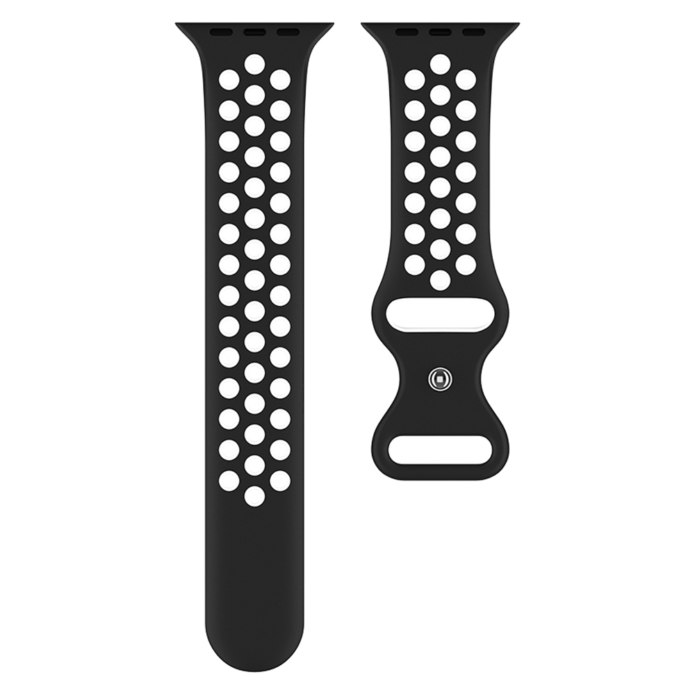 ColorPop Sportarmband Dual-Color Apple Watch 42/44/45/46/49 mm (S/M) Svart/Vit