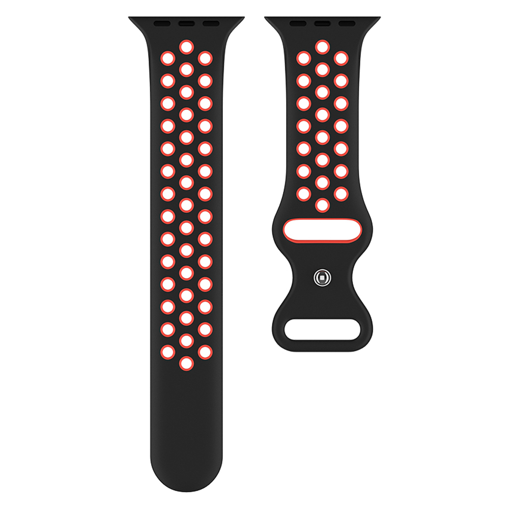 ColorPop Sportarmband Dual-Color Apple Watch 42/44/45/46/49 mm (S/M) Svart/Röd