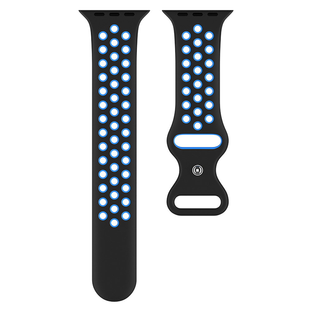 ColorPop Sportarmband Dual-Color Apple Watch 42/44/45/46/49 mm (S/M) Svart/Blå