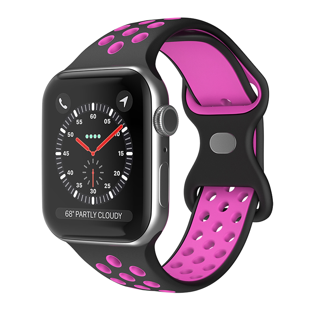 ColorPop Sportarmband Dual-Color Apple Watch 42/44/45/46/49 mm (S/M) Svart/Lila