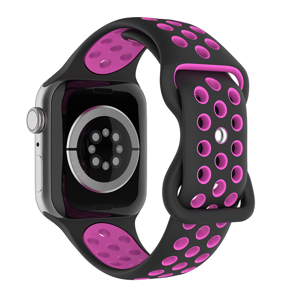 ColorPop Sportarmband Dual-Color Apple Watch 42/44/45/46/49 mm (S/M) Svart/Lila
