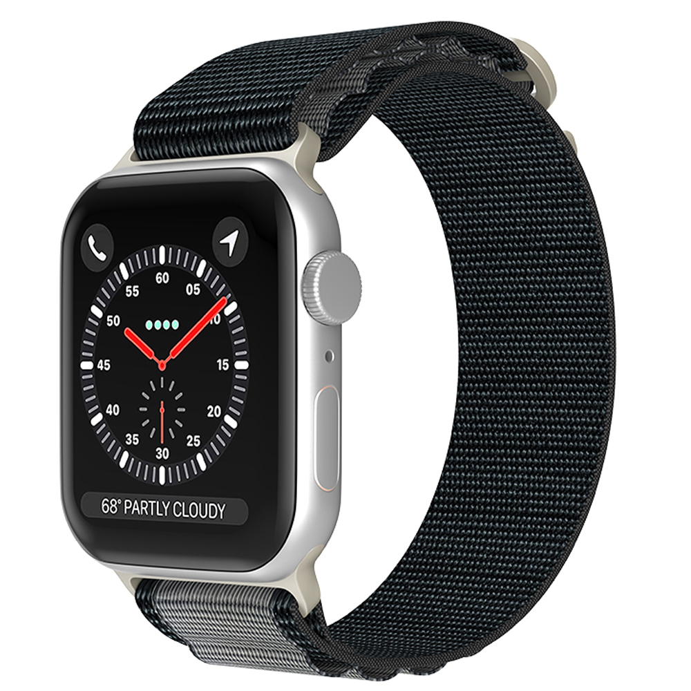 ColorPop Apple Watch 42/44/45/46/49 mm Armband Alpine Pro Loop Svart/Grå