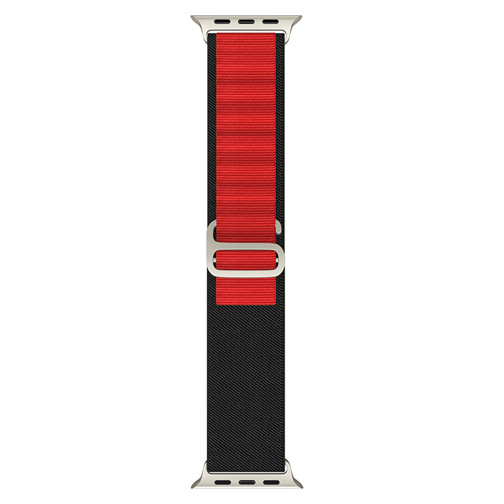 ColorPop Apple Watch 42/44/45/46/49 mm Armband Alpine Pro Loop Svart/Röd