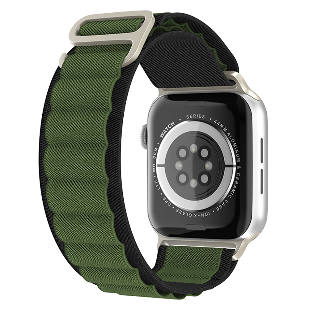 ColorPop Apple Watch 42/44/45/46/49 mm Armband Alpine Pro Loop Svart/Grön