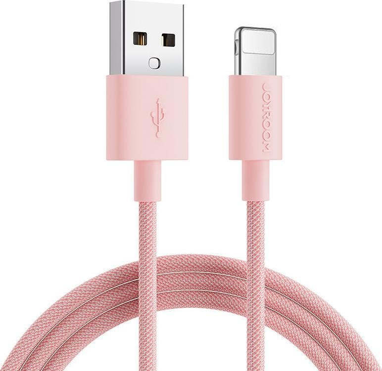 JOYROOM Joyroom 1m 2.4A Lightning Laddningskabel Rosa
