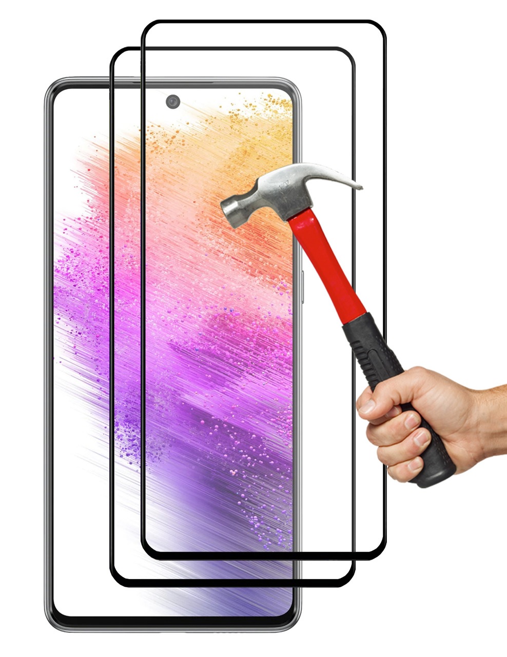  [2-Pack] Samsung A55 5G Heltäckande Skärmskydd i Härdat Glas