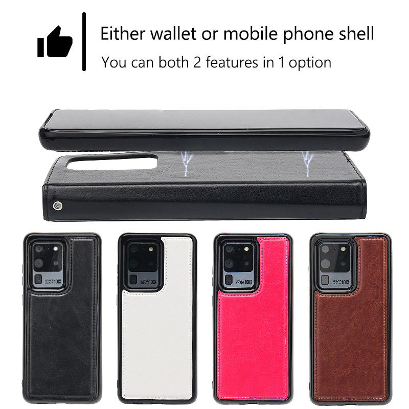  Samsung Galaxy S20 Fodral / Magnet Skal 2 in 1 - Brun