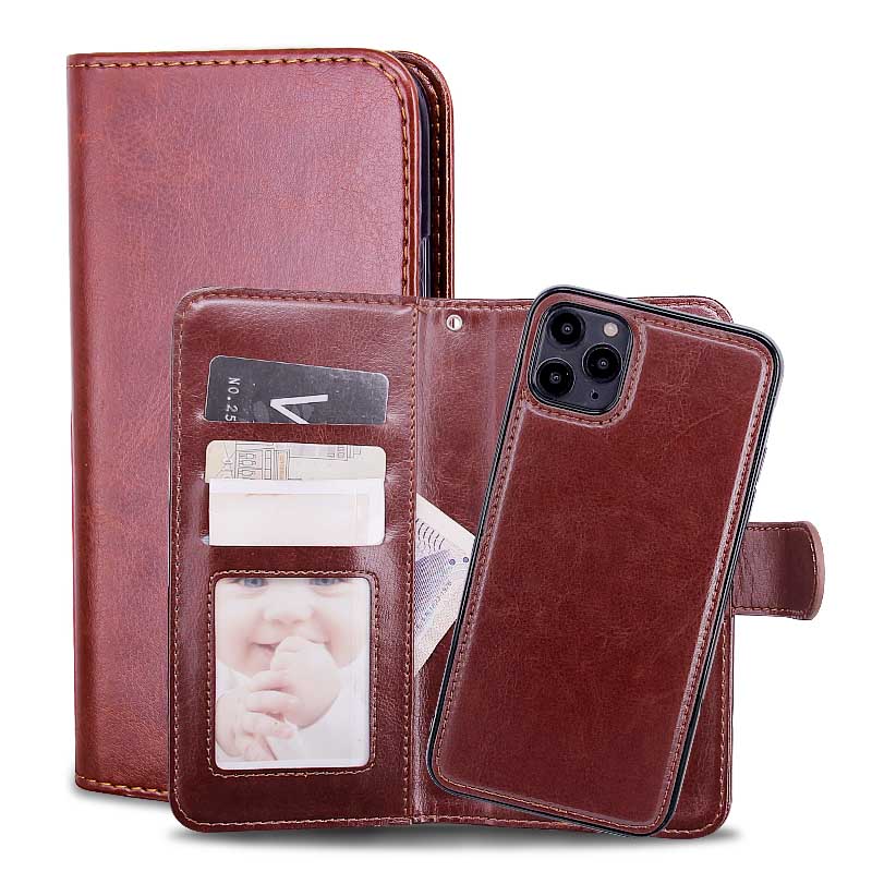  iPhone 11 - Fodral / Magnet Skal 2 in 1 - Brun