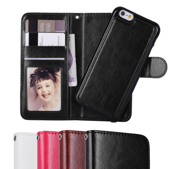  iPhone 6/6S Plus - Plånboksfodral / Magnet Skal 2 in 1 - Välj Färg!