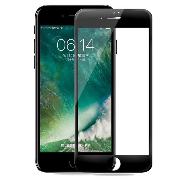  iPhone 7/8 Plus - 2-Pack Heltäckande Skärmskydd i Härdat Glas