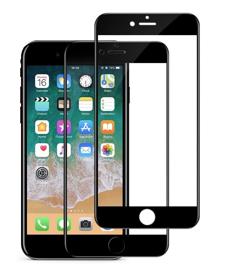  iPhone 8 Plus - 2-Pack Heltäckande Härdat Glas - Full Fit