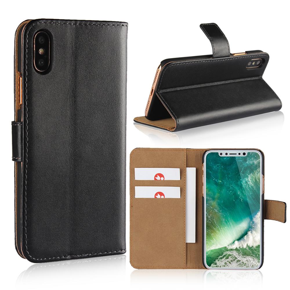  iPhone Xs Max - Plånboksfodral I Äkta Läder - Välj Färg!