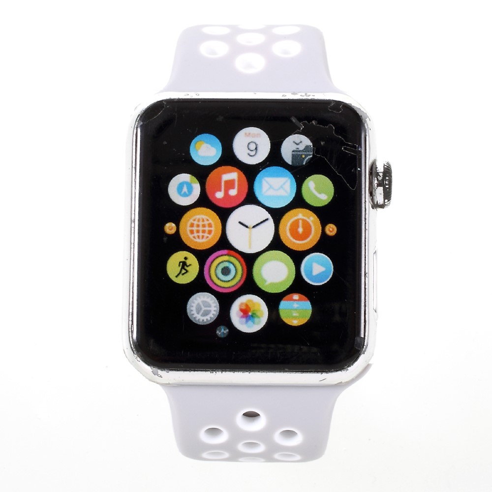  Ihåligt Silikon Armband Apple Watch 42/44/45/46/49 mm Grå/Vit