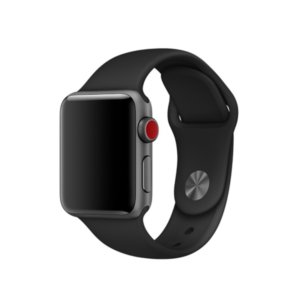  Silikon Armband Apple Watch 42/41/40/38 mm (S/M) - Svart