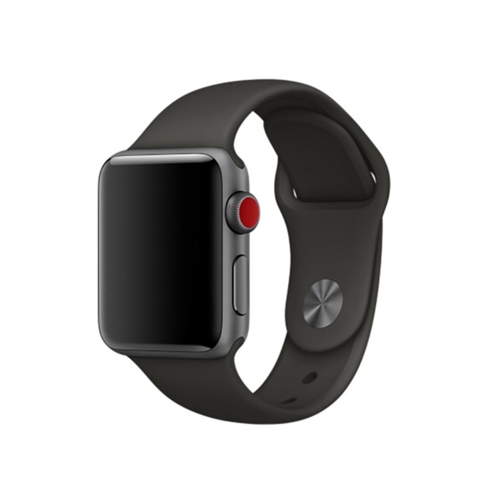  Silikon Armband Apple Watch 42/41/40/38 mm (S/M) - Mörk Grå