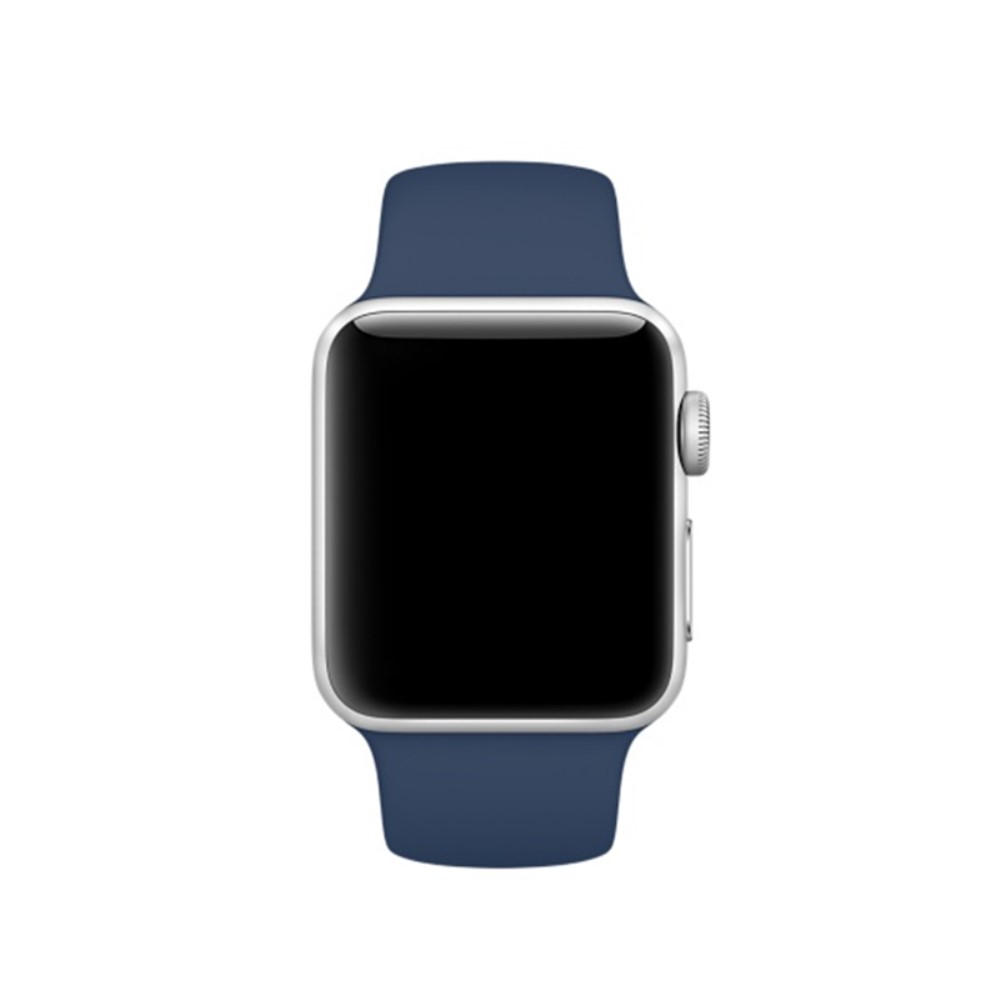  Silikon Armband Apple Watch 42/41/40/38 mm (S/M) - Mörk Blå