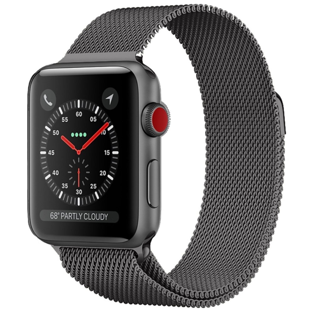  Milanese Loop Metall Armband Apple Watch 42/44/45/46/49 mm Grå
