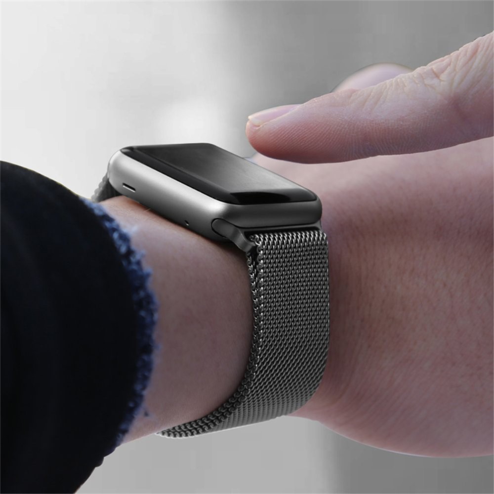  Milanese Loop Metall Armband Apple Watch 42/44/45/46/49 mm Grå