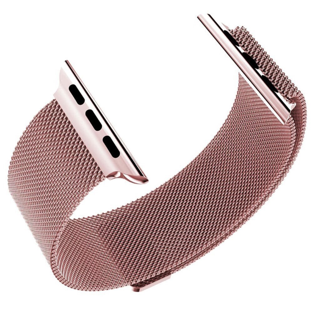  Milanese Loop Metall Armband Apple Watch 42/44/45/46/49 mm Rosa