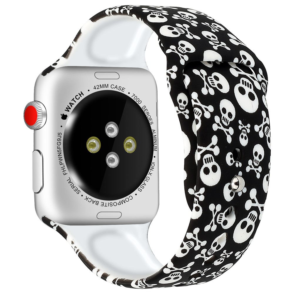  Silikon Armband Apple Watch 42/41/40/38 mm - Döskallar