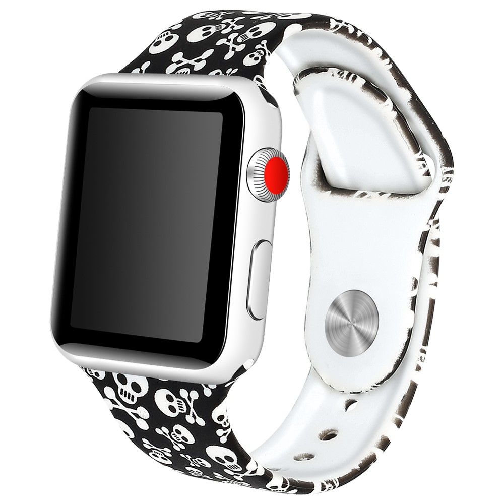  Silikon Armband Apple Watch 42/41/40/38 mm - Döskallar