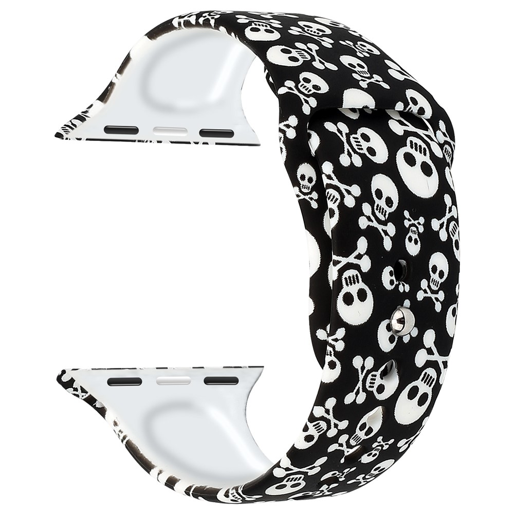  Silikon Armband Apple Watch 42/41/40/38 mm - Döskallar