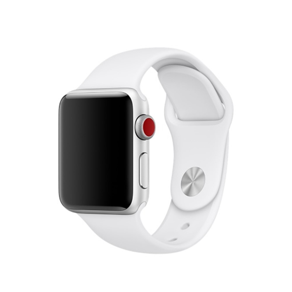  Silikon Armband Apple Watch 42/44/45/46/49 mm (S/M) Vit