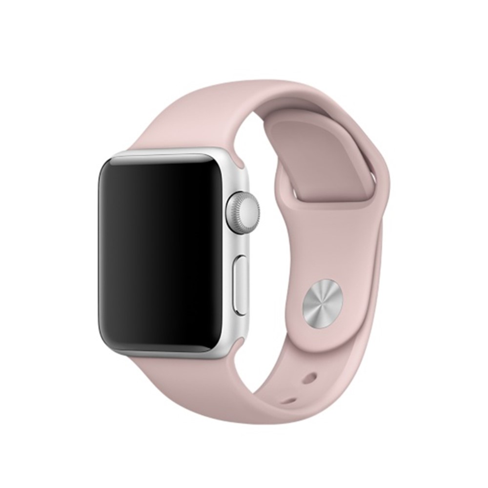  Silikon Armband Apple Watch 42/44/45/46/49 mm (S/M) Ljus Rosa