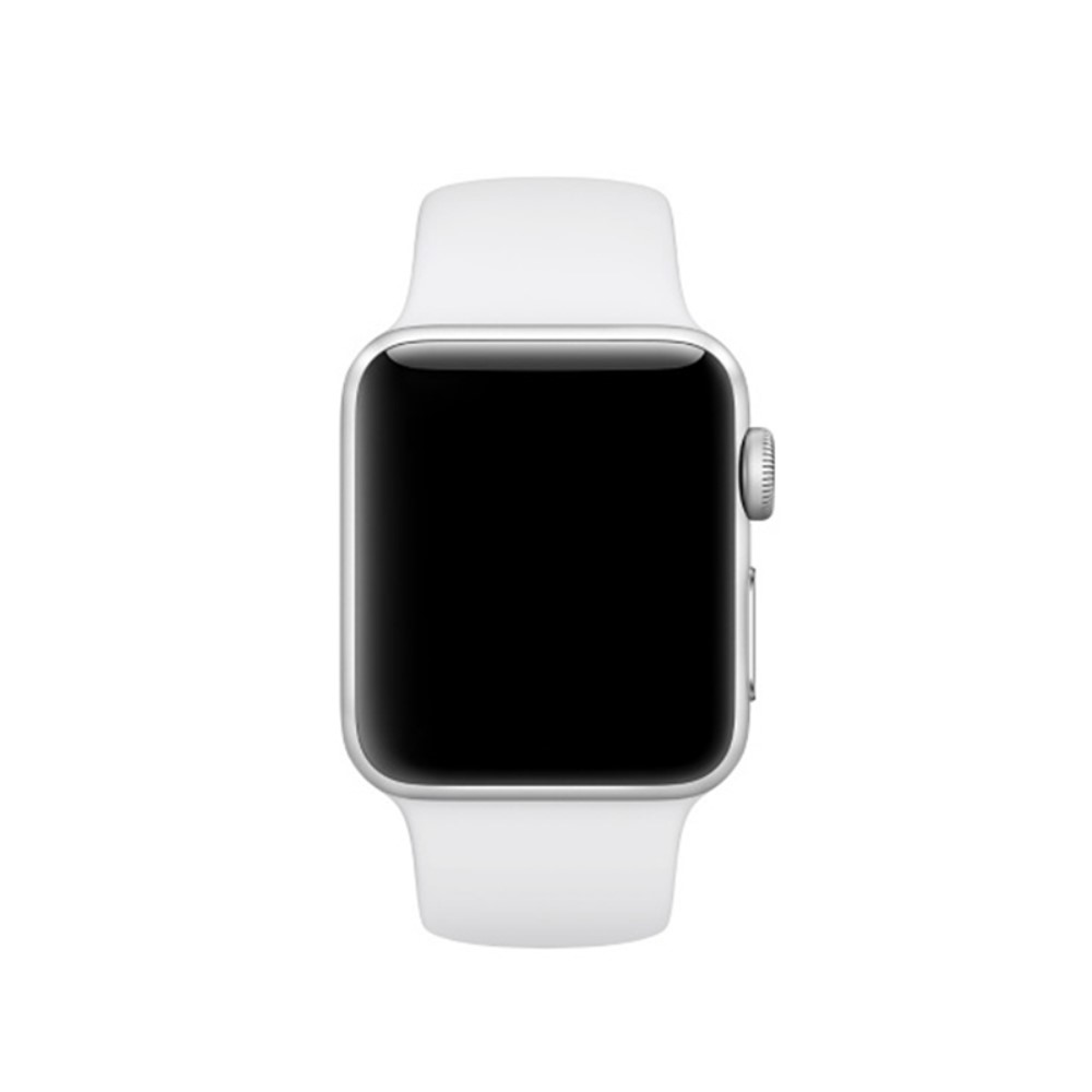 Silikon Armband Apple Watch 42/41/40/38 mm (M/L) - Vit