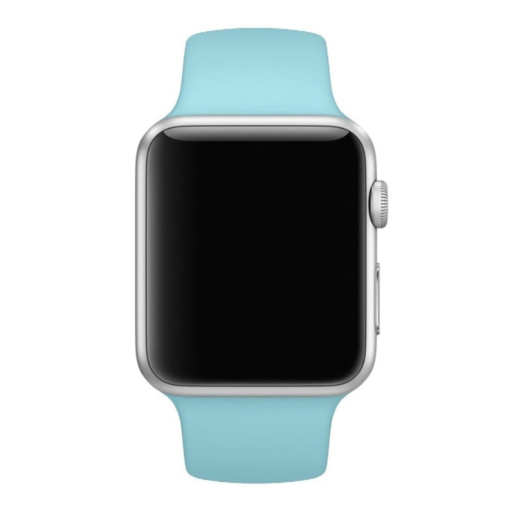  Silikon Armband Apple Watch 42/41/40/38 mm (M/L) - Cyan