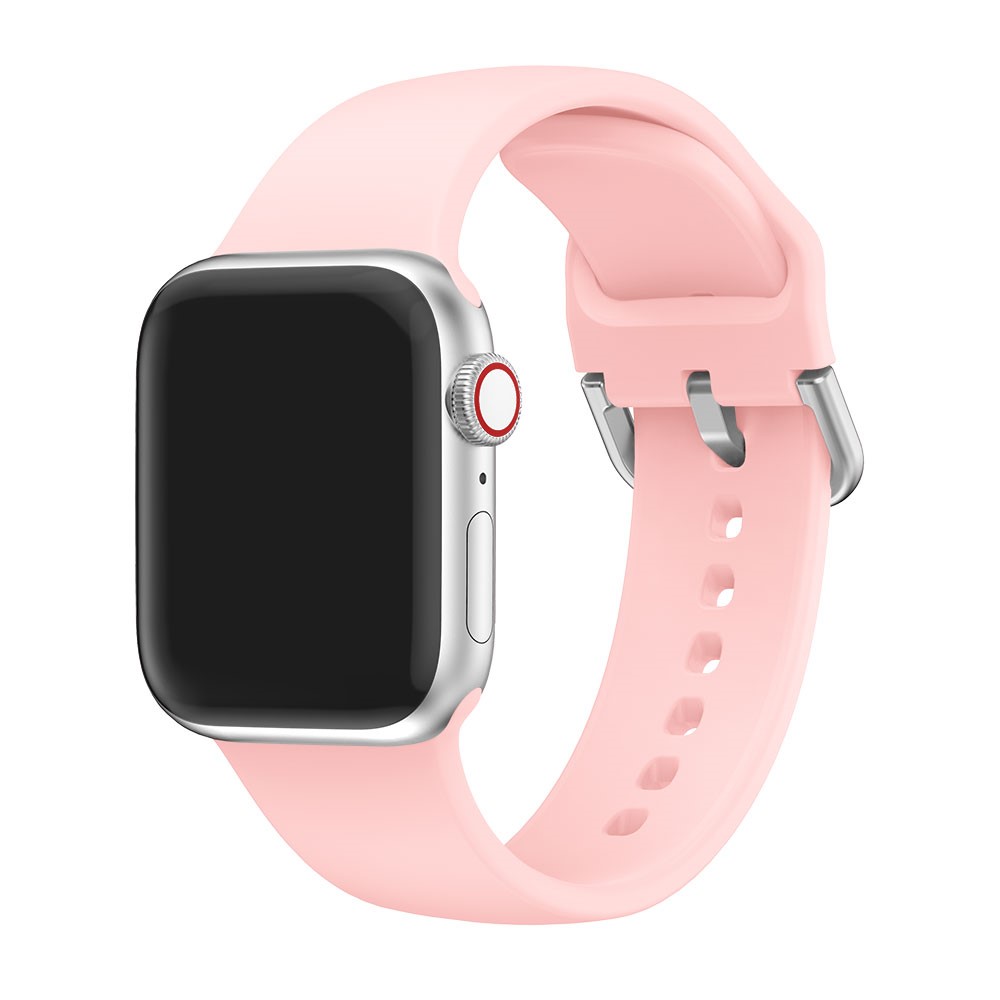  Silikon Armband Apple Watch 42/41/40/38 mm - Ljus Rosa